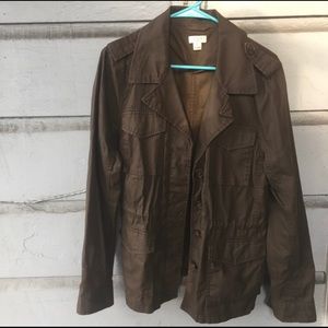 JCrew Utility Jacket Army Green Coat Olive Large